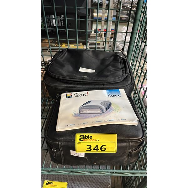 QPS QUE FIRE ETERNAL CD-RW DRIVE AND DELL LAPTOP STORAGE BAG