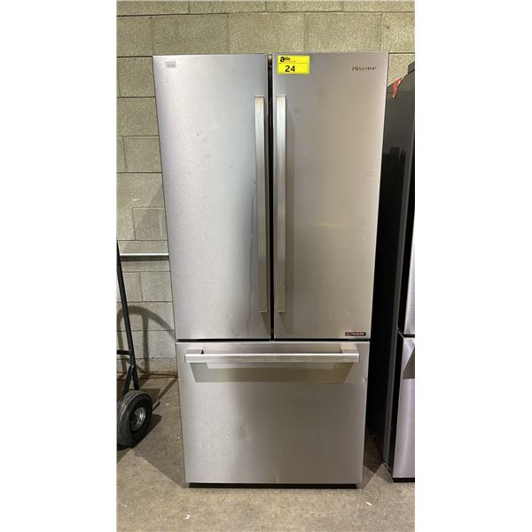 HINSENSE 30" WIDE STAINLESS STEEL FRENCH DOOR REFRIGERATOR WITH BOTTOM FREEZER DRAWER