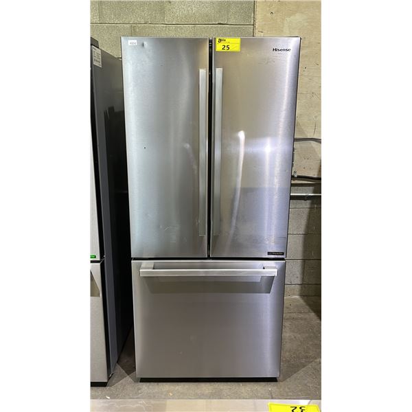HINSENSE 30" WIDE STAINLESS STEEL FRENCH DOOR REFRIGERATOR WITH BOTTOM FREEZER DRAWER