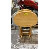 Image 1 : SET OF 4 VINTAGE WOOD TV TRAYS