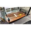 Image 2 : MODERN 2-TIER GLASS COFFEE TABLE 53" X 31" X 17"