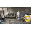Image 2 : SHELF OF ASSORTED ITEMS INCLUDING; MUFFIN PAN, MUGS, BOWLS & MORE