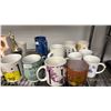 Image 2 : SHELF OF ASSORTED ITEMS INCLUDING; MUGS, CANDLE, GLASSWARE & MORE