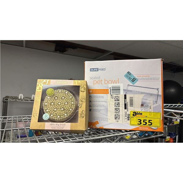 SURE FEED SEALED PET BOWL & KENSIE DETOX DRY BRUSH