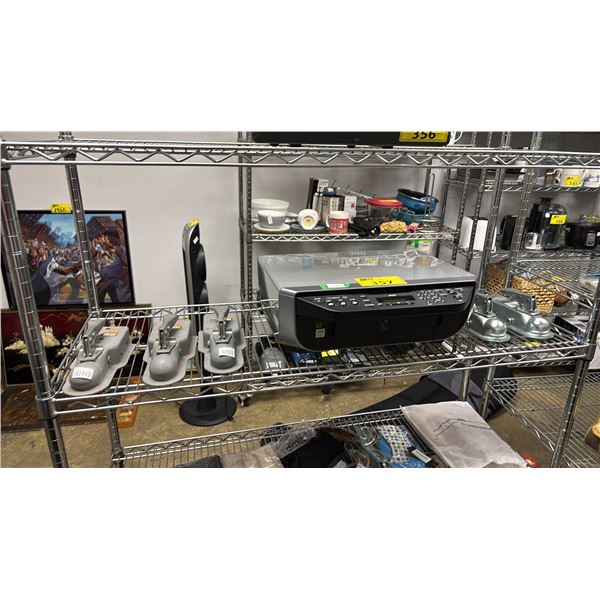 CANON MX300 PRINTER (NO POWER CORD), (3) BUYERS 1-7/8" X 3" COUPLERS & (2) 1-7/8" X 2" COUPLERS