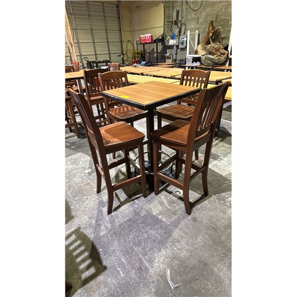 BAR HEIGHT TABLE 28" X 28" WITH (4)CHAIRS