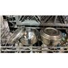 Image 2 : CRATE OF METAL RICE BOWLS W/LIDS, LASERLINE TRAY & MORE