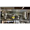 Image 1 : SHELF OF ASSORTED STAINLESS STEEL BOWLS