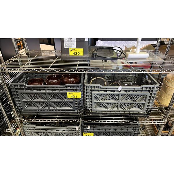 (2) CRATES OF ASSORTED SERVING DISHES