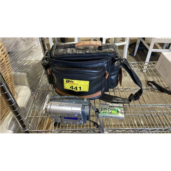 HARD CAMERA CASE WITH LENSES, FLASHES & MORE