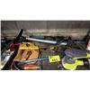 Image 5 : LOT OF ASSORTED ITEMS INCLUDING TOOLS, MANUAL AIR PUMP, RYOBI SANDER AND MORE