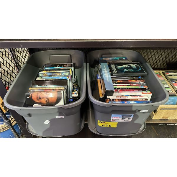 (2) BINS OF ASSORTED MOVIE DVD'S