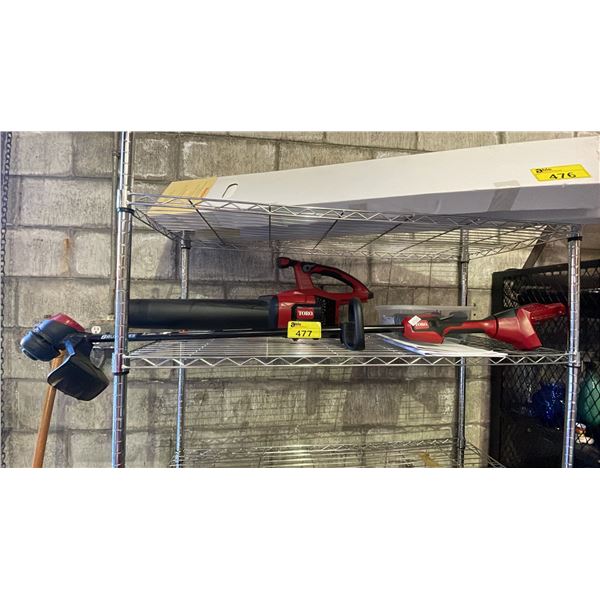 TORO FLEX FORCE WEED WACKER AND CORDLESS LEAF BLOWERS WITH CHARGER *NO BATTERIES*