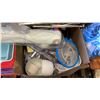 Image 5 : PALLET OF HOUSEHOLD ITEMS: PLASTIC BINS, MOTORIZED AWNING COVER, CORK BOARDS & MORE -