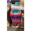 Image 6 : PALLET OF HOUSEHOLD ITEMS: PLASTIC BINS, MOTORIZED AWNING COVER, CORK BOARDS & MORE -