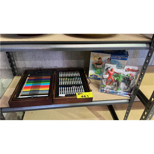ART 101 DELUXE & DOODLE WOOD 168-PIECES ART SET, MARVEL FIGURES AND MORE