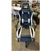 Image 1 : GTRACING BLACK & WHITE GAMING CHAIR WITH NECK & BACK CUSHIONS