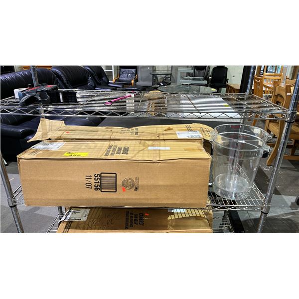 2 BOXES OF 8 QT. ROUND FOOD STORAGE CONTAINERS
