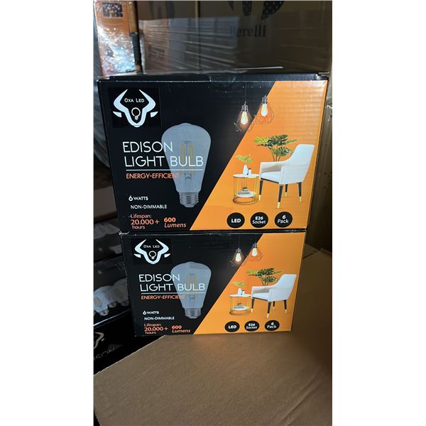 *NEW* CASE OF BERELLI-ST58-6W 5000K E26 LIGHT BULBS APPROX 108-COUNT