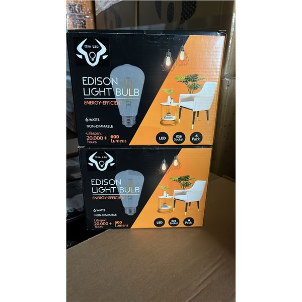 *NEW* CASE OF BERELLI-ST58-6W 5000K E26 LIGHT BULBS APPROX 108-COUNT
