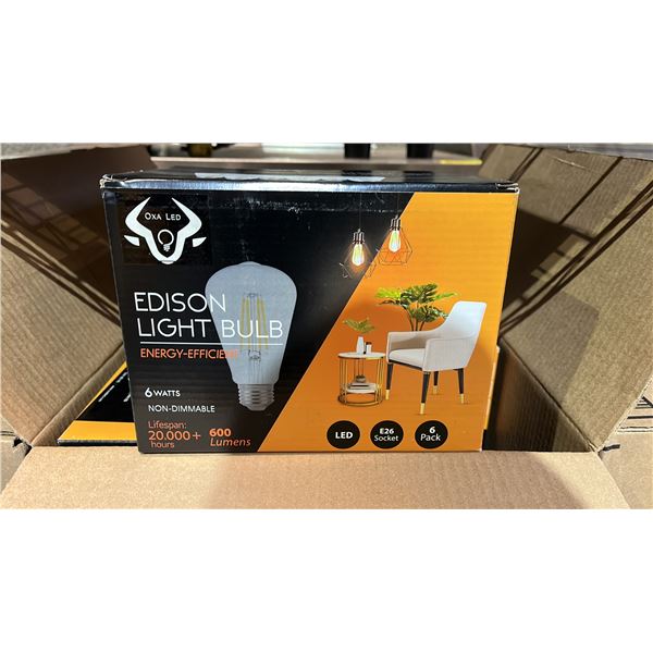 *NEW* (3) CASES OF BERELLI-ST58-6W 5000K E26 LIGHT BULBS