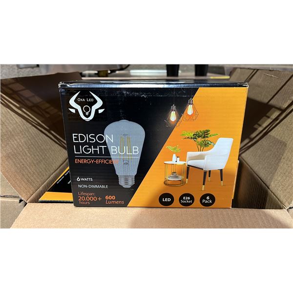 *NEW* (3) CASES OF BERELLI-ST58-6W 5000K E26 LIGHT BULBS