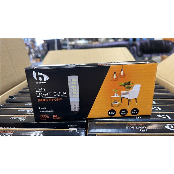 *NEW* CASE OF BERELLI-E12-7W 2700K LED LIGHT BULBS