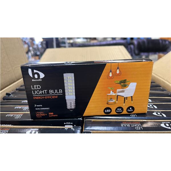 *NEW* CASE OF BERELLI-E12-7W 2700K LED LIGHT BULBS
