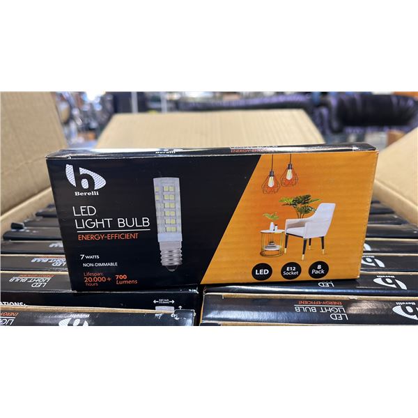 *NEW* CASE OF BERELLI-E12-7W 2700K LED LIGHT BULBS