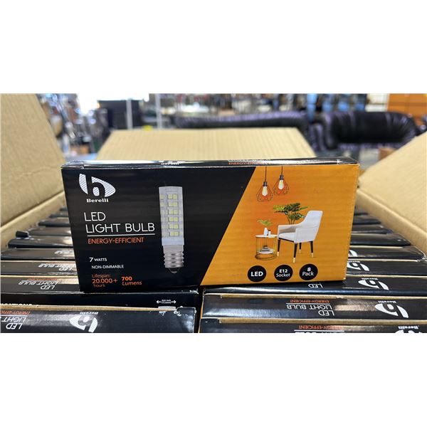 *NEW* CASE OF BERELLI-E12-7W 2700K LED LIGHT BULBS