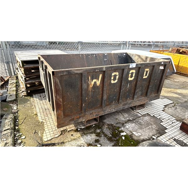 6' METAL DUMP HOPPER WITH FORK SLOTS 39.5"W