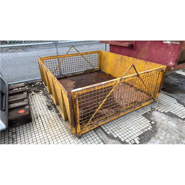 6' STEEL MATERIAL HANDLING BASKET 5'W