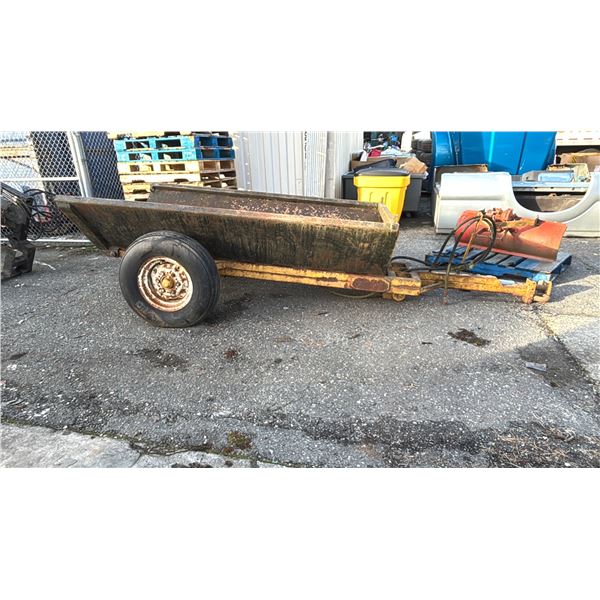 8' HYDRAULIC DUMP TRAILER WITH 3" RING COUPLER HITCH 4'11"W (12' TOTAL TRAILER LENGTH)