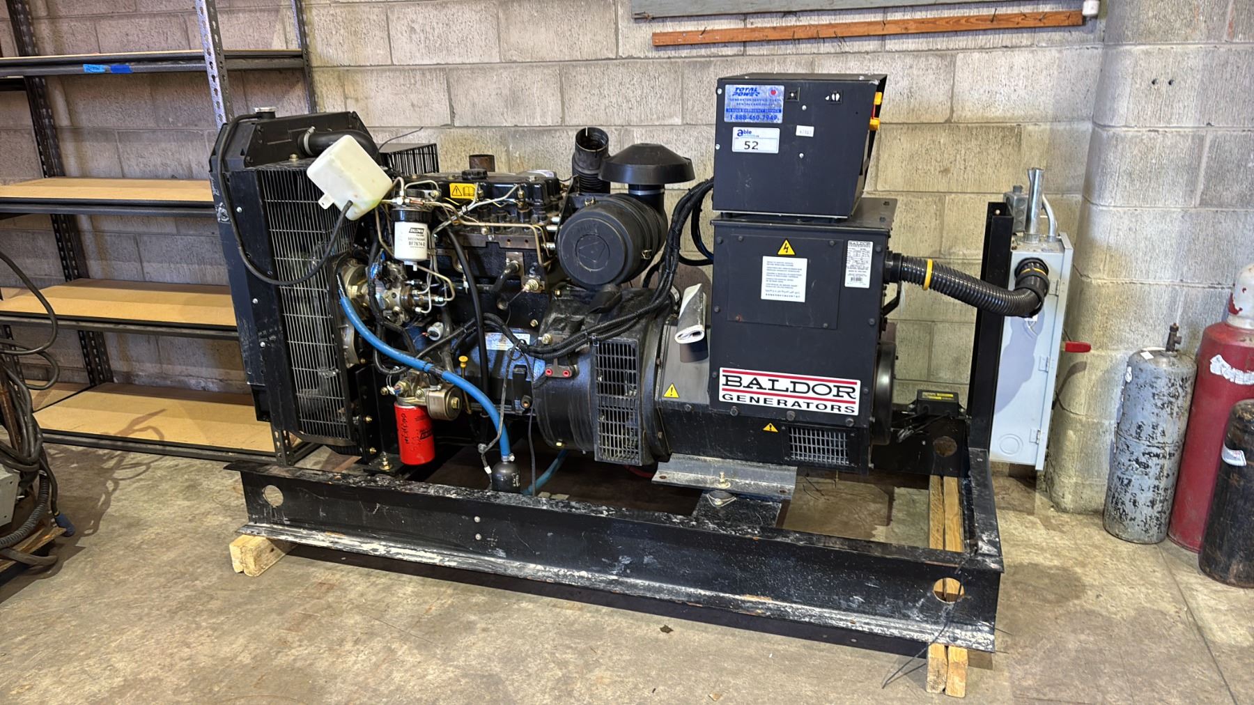 BALDOR DLC60 GENERATOR - 72 AMPS, 600 VOLTS, 60 HZ, 1800 RPM, 60 KW, 3 ...