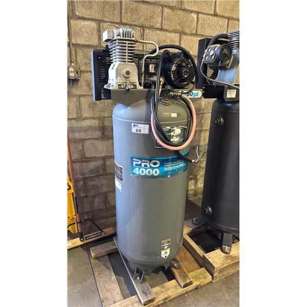 PRO 4000 COMMERCIAL DUTY AIR COMPRESSOR - 5-60 GAL, 125 PSI, 15 AMP, 240 VOLTS, 60 HZ, 1-PHASE