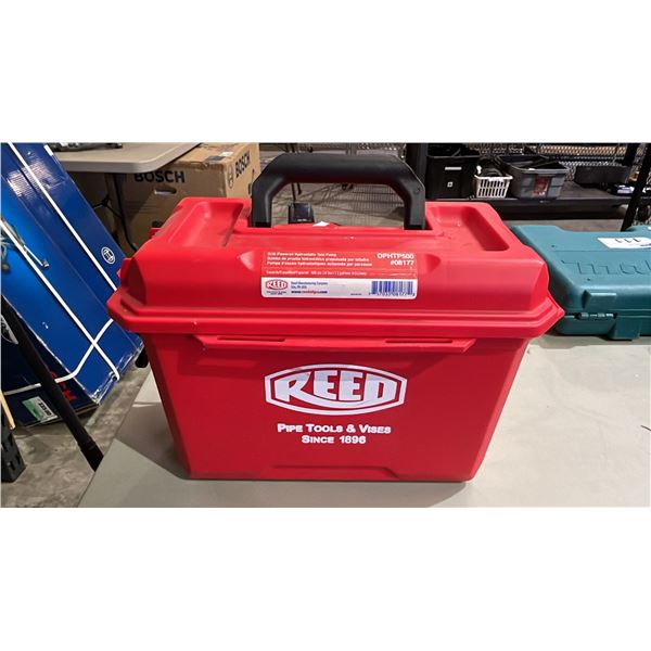 REED DPHTP500 #08177E DRILL-POWERED HYDROSTATIC TEST PUMP IN CASE