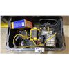 Image 1 : TOTE OF ASSORTED WORKLIGHTS, CAT  POWER STATION & AS SEEN ON TV TOW TRUCK IN A BOX