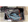 Image 1 : PLASTIC TOTE OF ASSORTED CANVAS TOOL BAGS