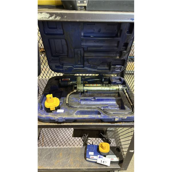 LINCOLN POWERLUBER CORDLESS GREASE GUN IN CASE