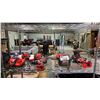 Image 1 : SHELF OF ASSORTED MILWAUKEE TOOLS: PALM SANDERS, CORDLESS DRILLS & CHARGERS - *ONLY 1 BATTERY*