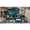 Image 1 : MAKITA DRILL, MAKITA SOFT CASE & ASSORTED BATTERIES & CHARGERS