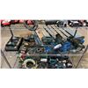 Image 1 : SHELF OF ASSORTED MAKITA TOOLS: HAMMER DRILL, JIG SAWS, BATTERY CHARGERS & MORE