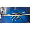 Image 3 : *NEW IN BOX* BOSCH T4B GRAVITY-RISE MITRE SAW STAND WITH RUBBER WHEELS