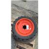 Image 2 : SET OF 2 CARLISLE TRAC CHIEF 23X8.50-14SS TIRES MOUNTED ON 6 BOLT METAL RIMS & SET OF 2 CARLISLE