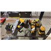 Image 1 : DEWALT PALM SANDER, FRAMING NAILER, ANGLE GRINDER, CORDLESS DRILL & BATTERY WITH CHARGER