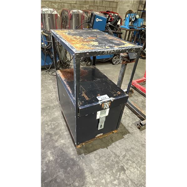 REMINGTON PORTABLE FIRE PROOF STEEL CART WITH SLIDE DOOR