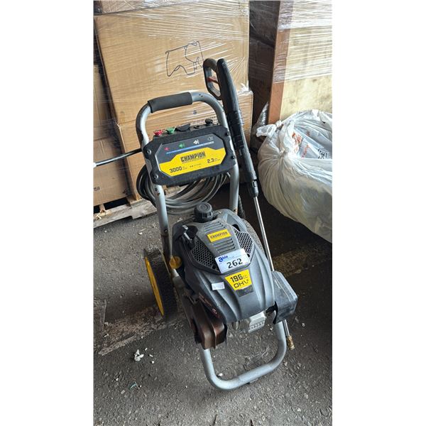 CHAMPION 196CC 3000 PSI GAS PRESSURE WASHER WITH HOSE, NOZZLES & WAND