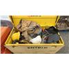 Image 2 : YELLOW METAL STORAGE CONTAINER & CONTENTS