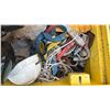 Image 4 : YELLOW METAL STORAGE CONTAINER & CONTENTS