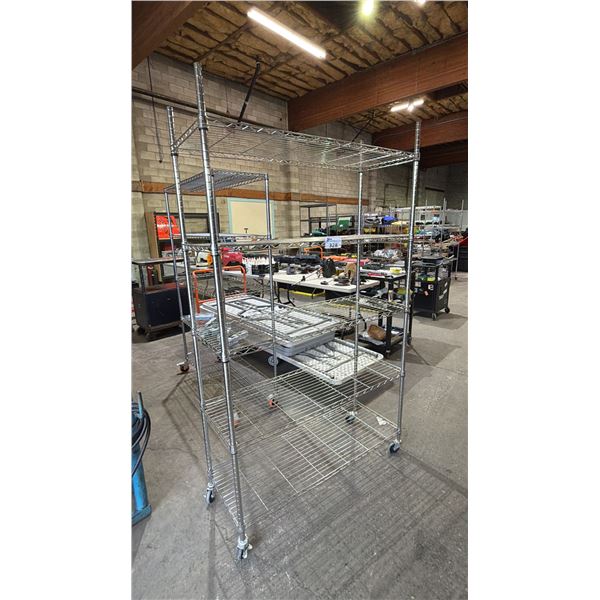 5-TIER ROLLING METAL RACK